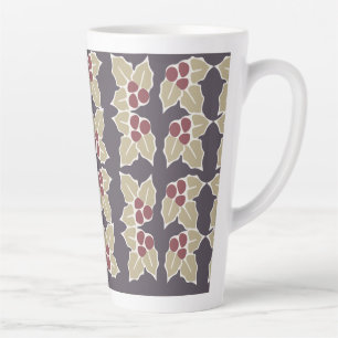 Holly Pattern Latte Mug