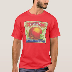 Holly Peaches Vintage Fruit Crate Label T-Shirt