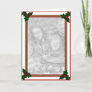 Holly/Photo Greeting Card