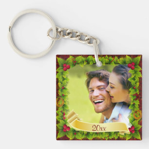 Holly Photo Keepsake Key Ring