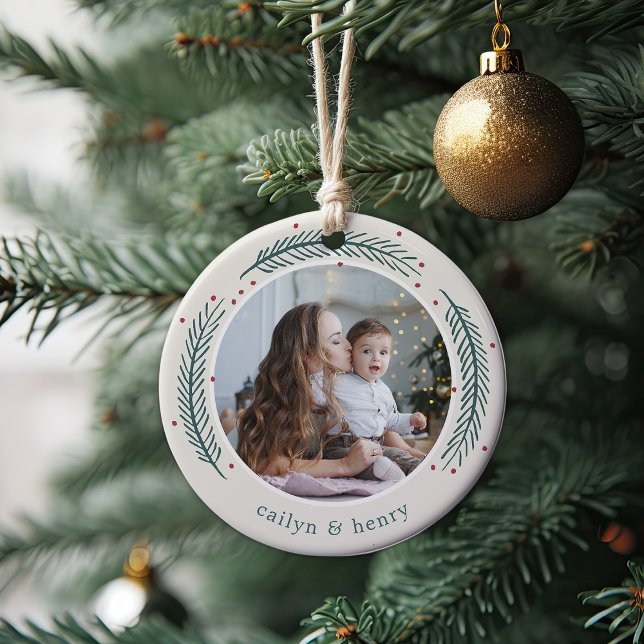 Holly & Pine Photo Ceramic Tree Decoration (Creator Uploaded)