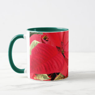 Holly Point Poinsettias Christmas Holiday Floral Mug