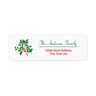 Holly - Return Address Label