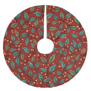 Holly Revisited Brushed Polyester Tree Skirt