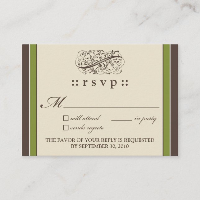 ::holly:: Simply Elegant 3.5"x2.5" RSVP Card_v2 Enclosure Card (Front)