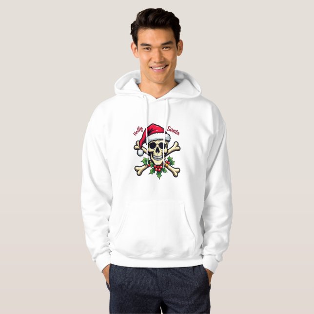 Holly Skull Hoodie (Front Full)