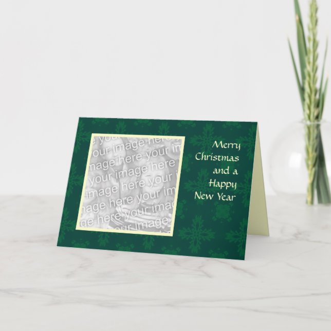 Holly Snow Christmas Template (Front)