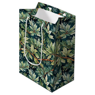 Holly, Spruce, Snow Green Medium Gift Bag
