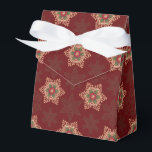 Holly Star Red Favour Box<br><div class="desc">This festive and elegant pattern adds an old-world charm to your holiday decorations. The holly-ringed star is reminiscent of a Celtic design. The background has a subtle design of nature and leaf-inspired snowflakes. The colours and holly artwork in this design coordinate with all the pieces in the "Yuletide Blessings" collection....</div>