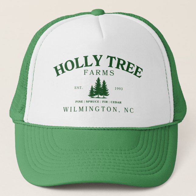 Holly Tree Farms - Wilmington, North Carolina Trucker Hat (Front)
