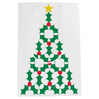 Holly Tree Medium Gift Bag
