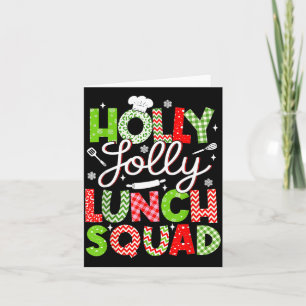 Holly Vintage Jolly Lunch Squad Cafeteria Lunch La Card
