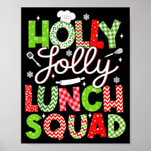 Holly Vintage Jolly Lunch Squad Cafeteria Lunch La Poster