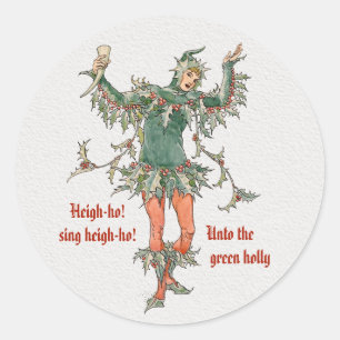 Holly Walter Crane Flowers from Shakespeare CC0987 Classic Round Sticker