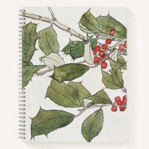 Holly Watercolor Painting, Hannah Borger Overbeck Notebook