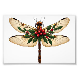 Holly Winged Dragonfly Photo Print