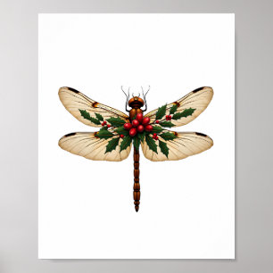 Holly Winged Dragonfly Poster
