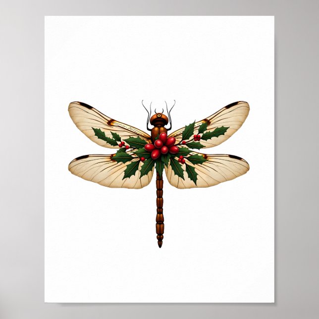 Holly Winged Dragonfly Poster (Front)