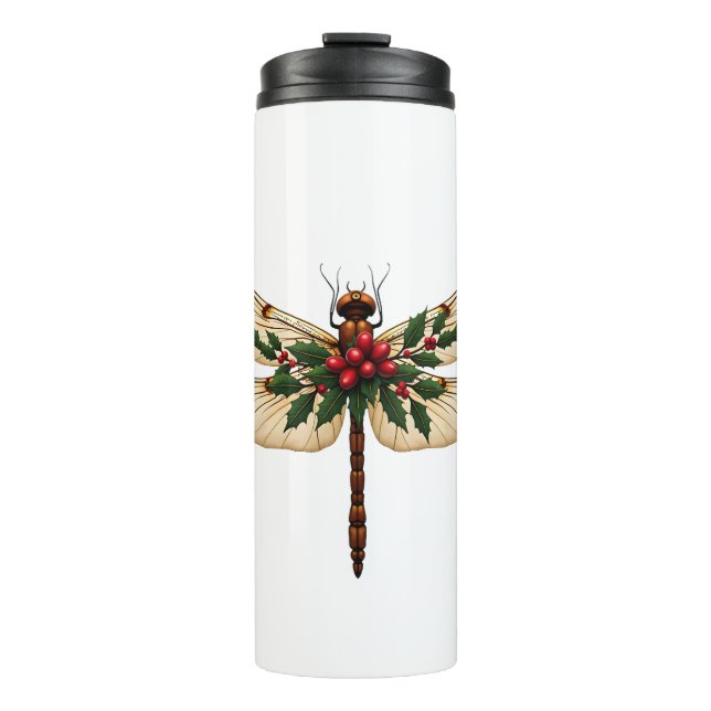 Holly Winged Dragonfly Thermal Tumbler (Front)