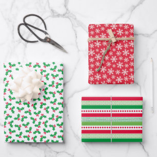 Holly Wrapping Paper Sheet