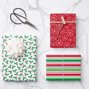 Holly Wrapping Paper Sheet