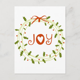 Holly Wreath Postcard