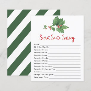 Holly Wreath Secret Santa Survey