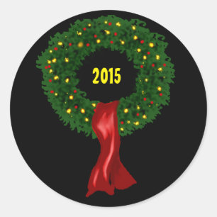 Holly Wreath Stickers