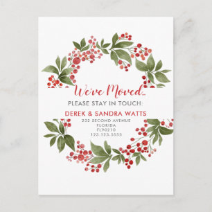 Holly wreath we have moved moving announcements