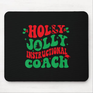 Holly Xmas Jolly Instructional Coach Christmas Coa Mouse Mat
