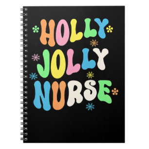 Holly Xmas Jolly Nurse Christmas For Mens Womens Notebook