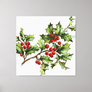 HollyBerries 001 Canvas Print