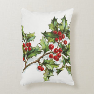 HollyBerries 001 Decorative Cushion