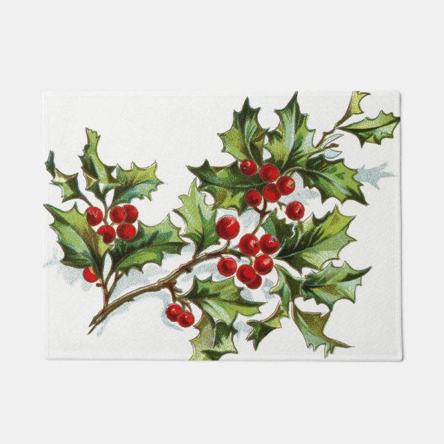 HollyBerries 001 Doormat (Front)
