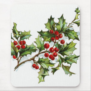HollyBerries 001 Mouse Mat