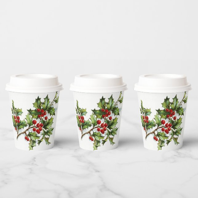 HollyBerries 001 Paper Cups (Multi)