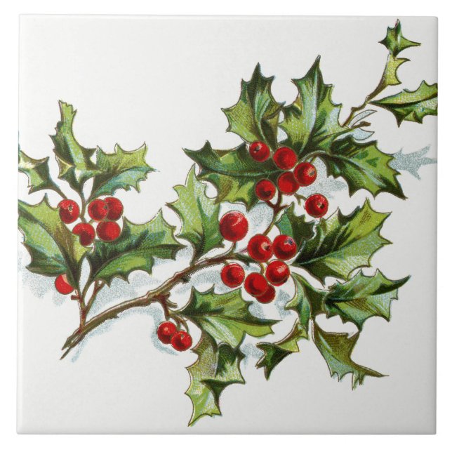 HollyBerries 001 Tile (Front)