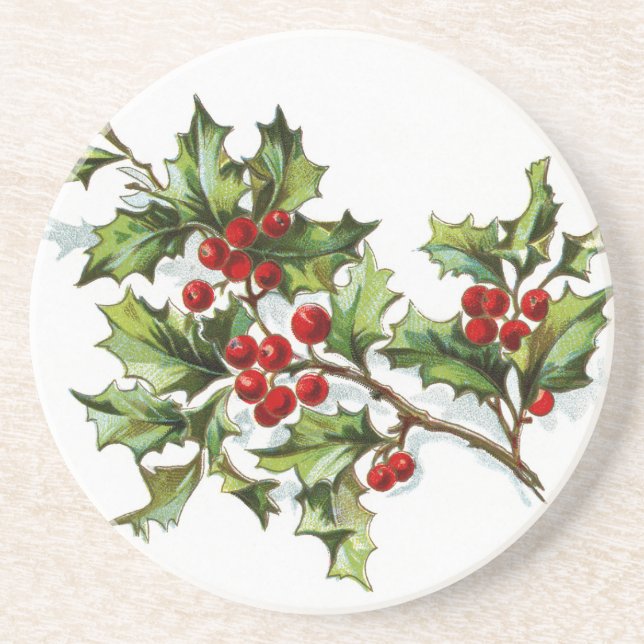 HollyBerries 002 Coaster (Front)