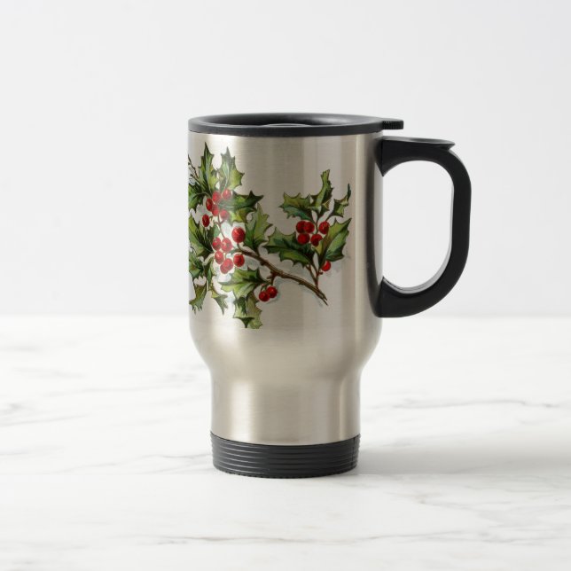HollyBerries 002 Travel Mug (Right)