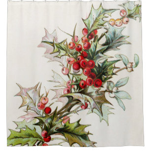 HollyBerries 003 Shower Curtain