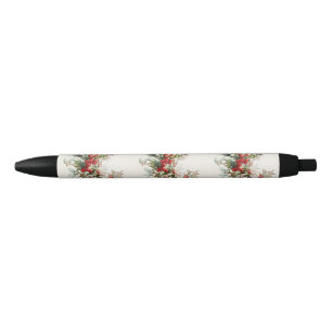 HollyBerries 004 Black Ink Pen