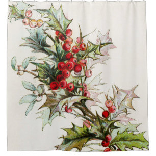 HollyBerries 004 Shower Curtain