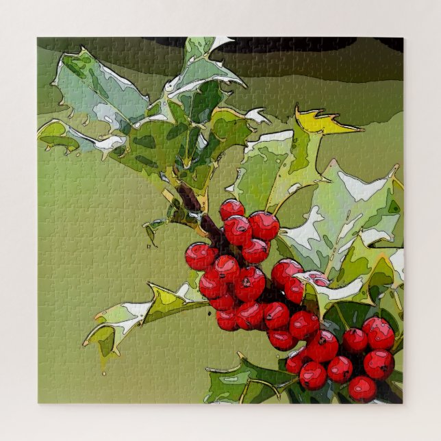 HollyBerries 005 Jigsaw Puzzle (Vertical)
