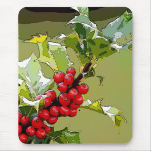 HollyBerries 006 Mouse Mat
