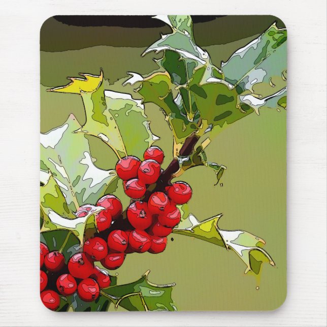 HollyBerries 006 Mouse Mat (Front)
