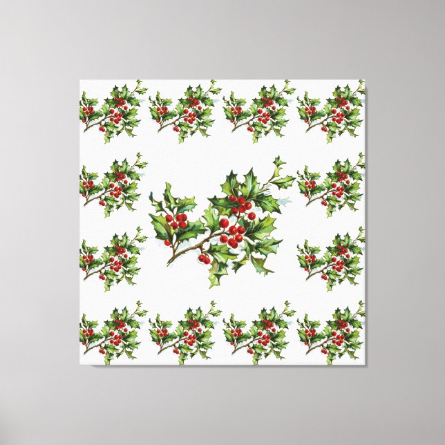 HollyBerries 014 Canvas Print (Front)