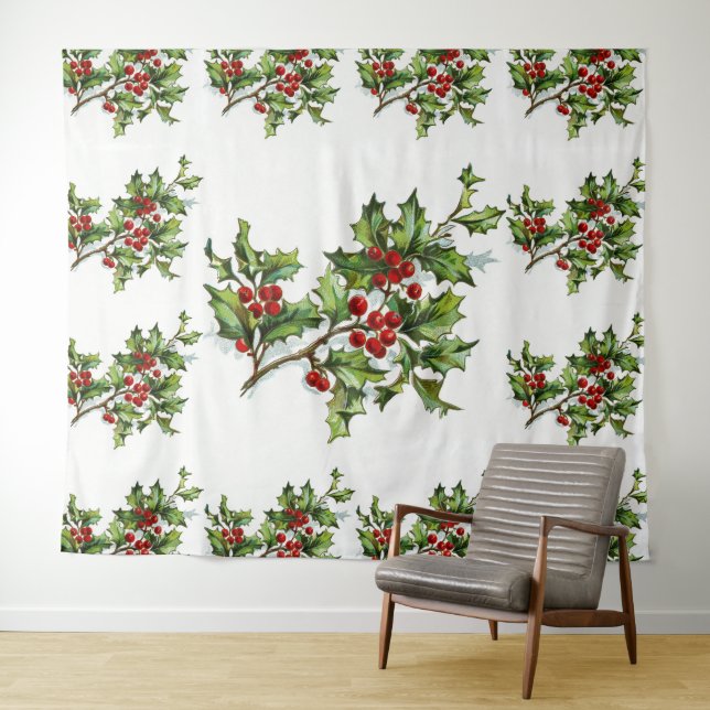 HollyBerries 014 Tapestry (In Situ (Horizontal))