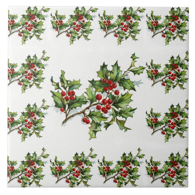HollyBerries 014 Tile (Front)