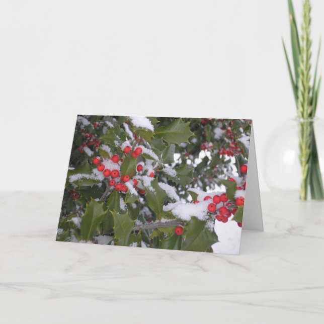 "Hollyberry" Thank You Card (Front)