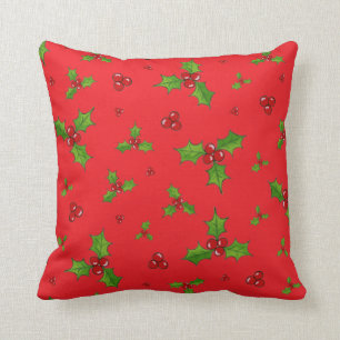 HollyBerry Throw Pillow